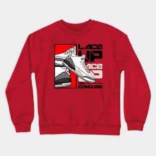 AJ 3 Retro White Cement Shoes Crewneck Sweatshirt